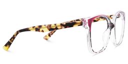 Siner Red Tortoise Square Glasses5