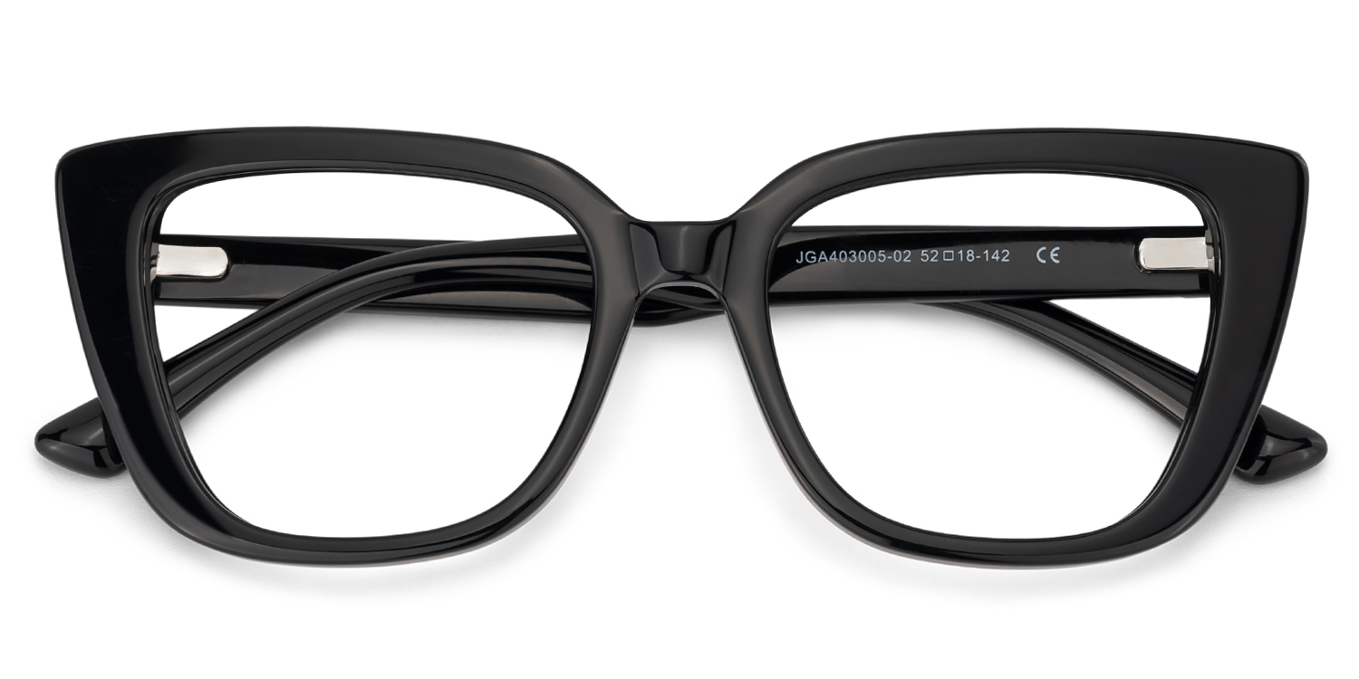 Lannez Rectangle Black Glasses2