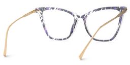 Hilary Butterfly Purple Striped Glasses3