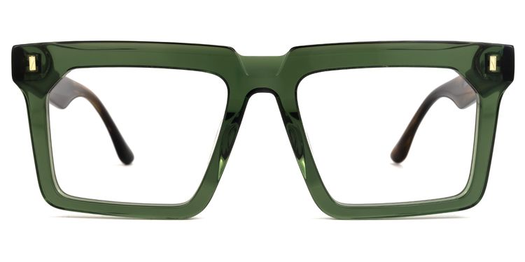 Moreland Rectangle Green Glasses