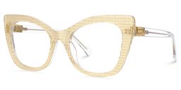 Vela Cateye Yellow Gold Glasses1