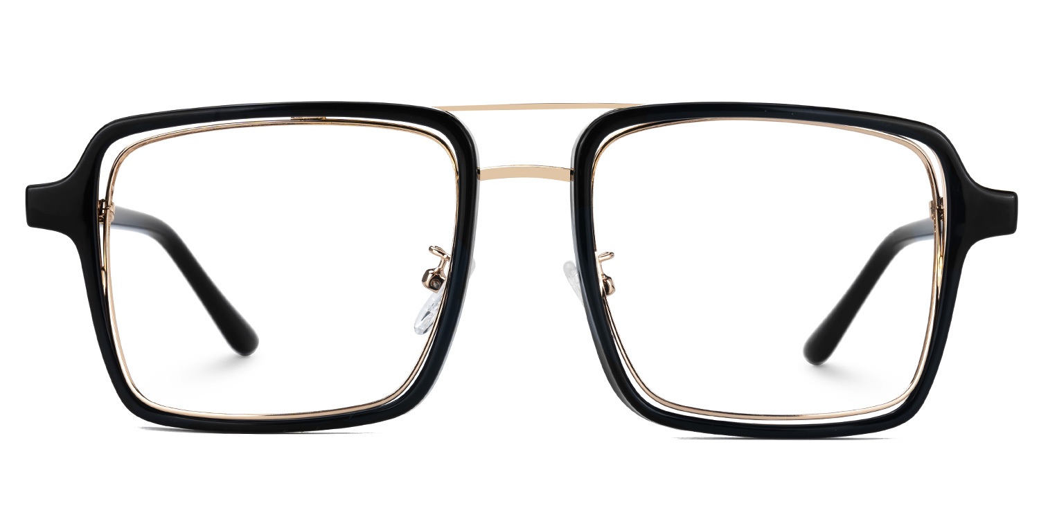 Nellie Aviator Black-Gold Glasses2