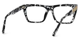 Rascoe Rectangle Black White Glasses5