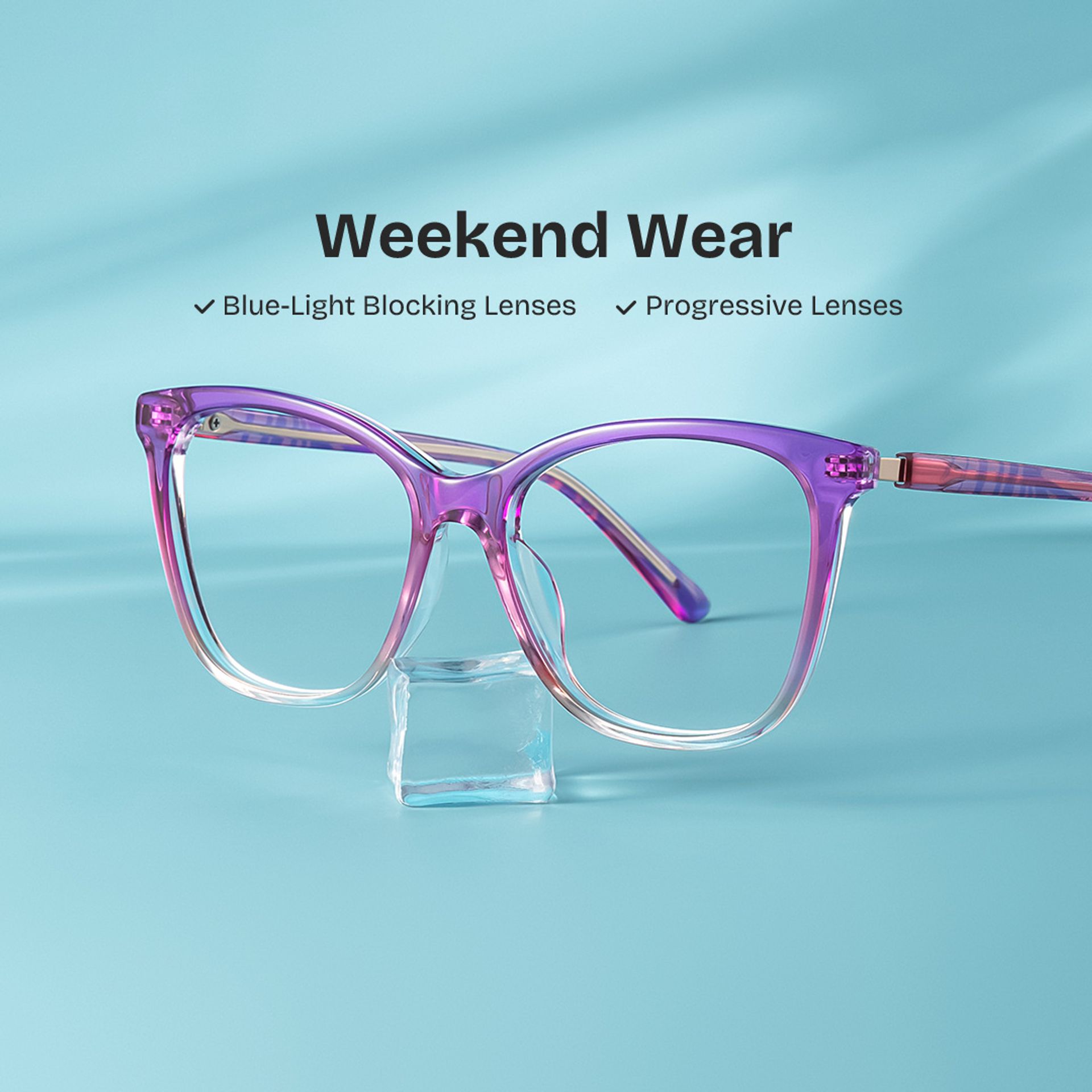 Gage Butterfly Purple Color Frame Glasses for Women | ZEELOOL Canada0