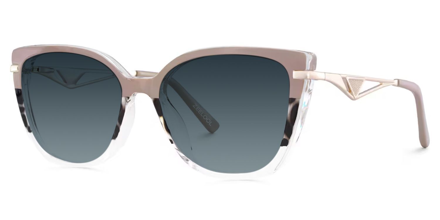 Cateye Shape Blue Light Blocking Glasses with Three Color Blocking2