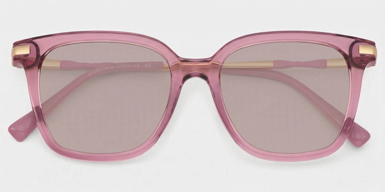 Jacqui Square Pink Glasses1