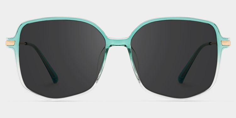 Payton Geometric Green Sunglasses