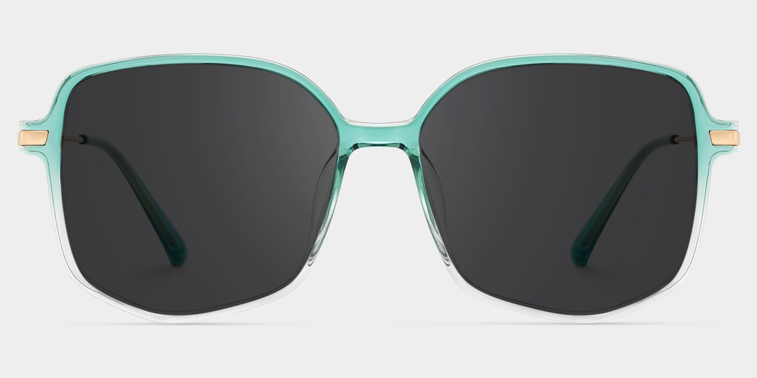 Payton Geometric Green Sunglasses | ZEELOOL Canada0