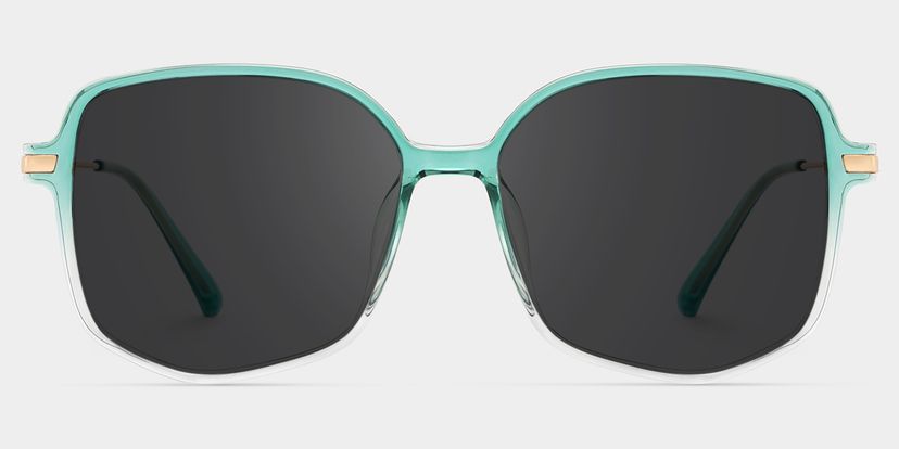 Payton Green Geometric Sunglasses