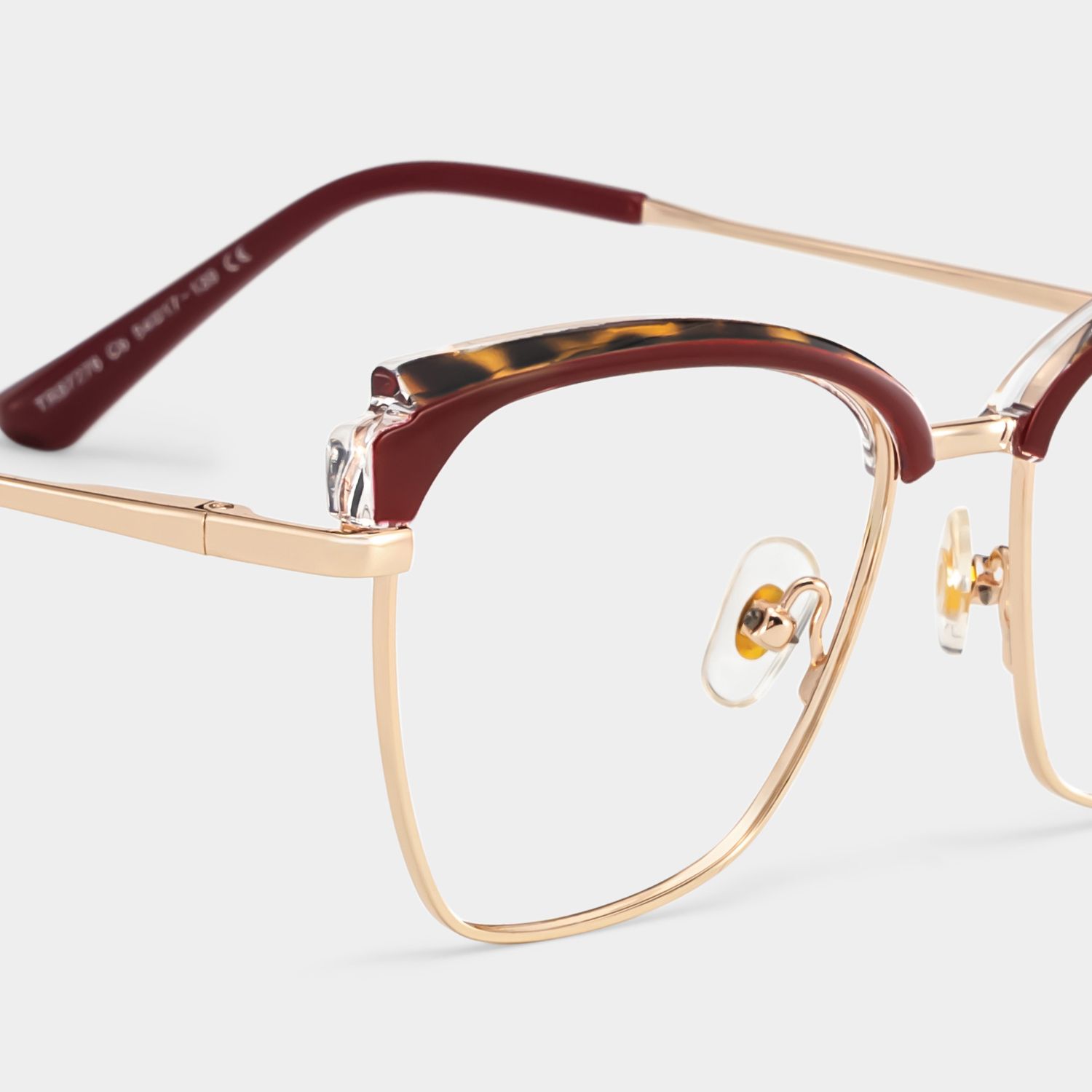 Phoebe Browline Red Frame Eyeglasses for Woman| ZEELOOL Canada5