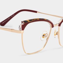 Phoebe Browline Red Glasses5