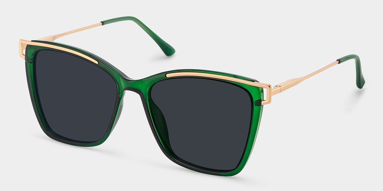 Krystle Square Green Thin Frames Glasses | ZEELOOL2