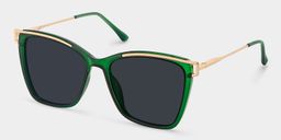Krystle Square Green Glasses2