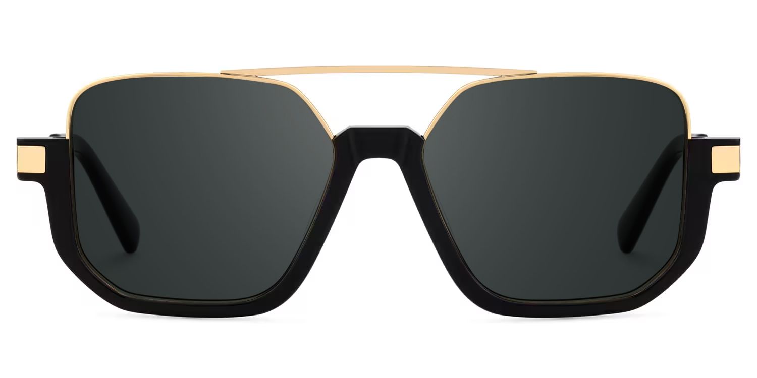 Oromiya Aviator Sunglasses with Mixed Black Gold Frames | ZEELOOL CA0