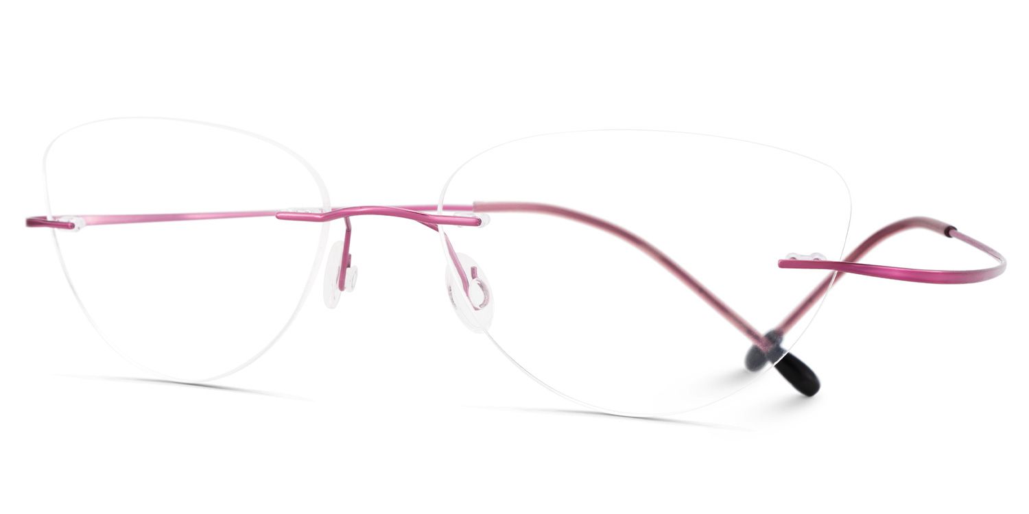 Evelyn Cat Eye Pink Glasses | ZEELOOL Canada1
