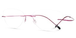 Evelyn Pink Cat eye Glasses1