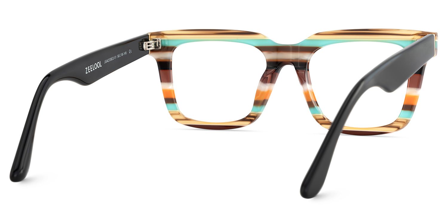 Lauffer Acetate Multicolor Frame Glasses with Square Shape | ZEELOOL Canada5