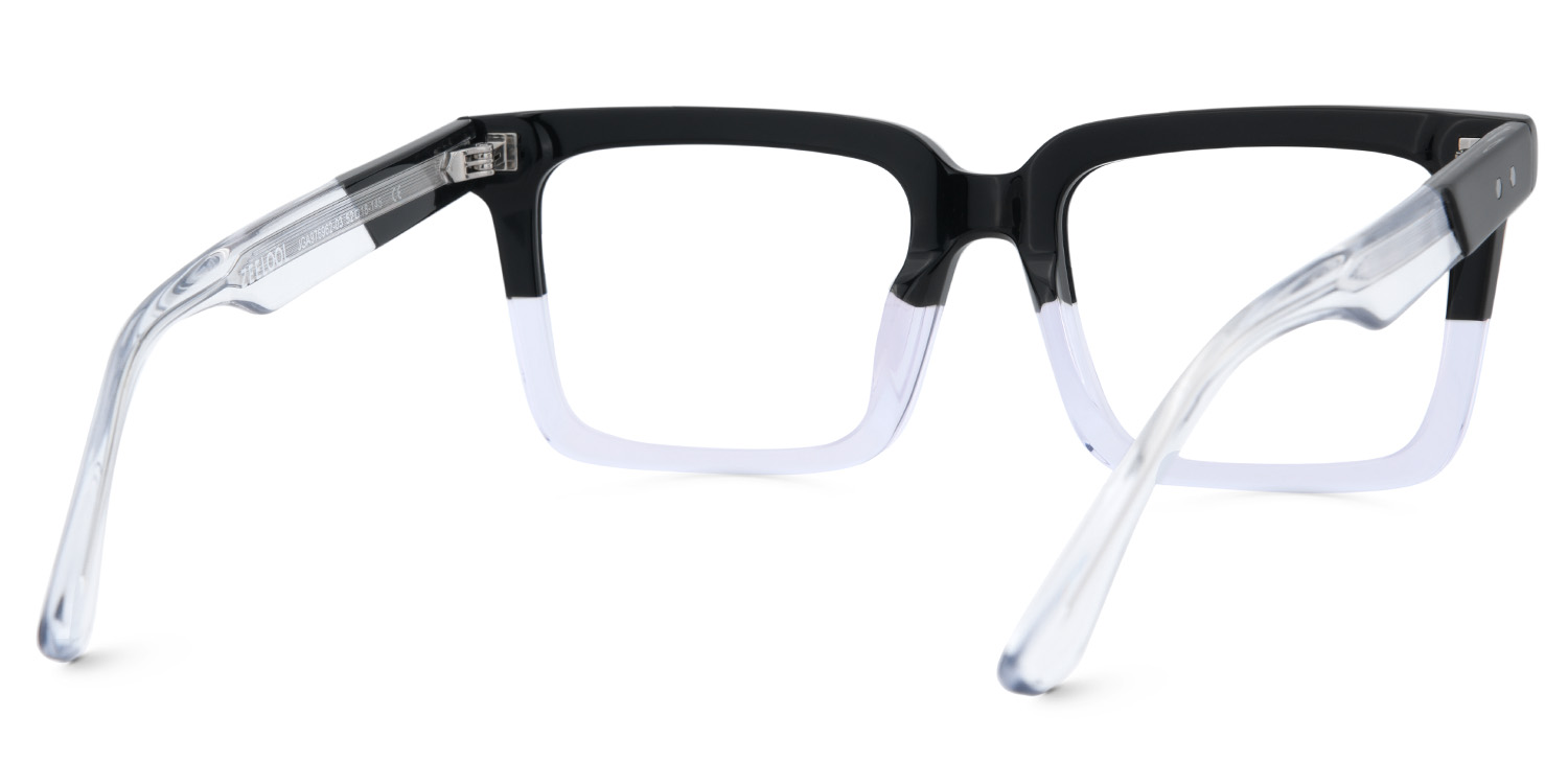 Black Crystal Square Frame Glasses - Hattie on Sale | ZEELOOL Canada4