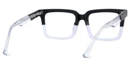 Hattie Black Clear Rectangle Glasses4