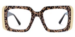 Jesse Rectangle Leopard Glasses0
