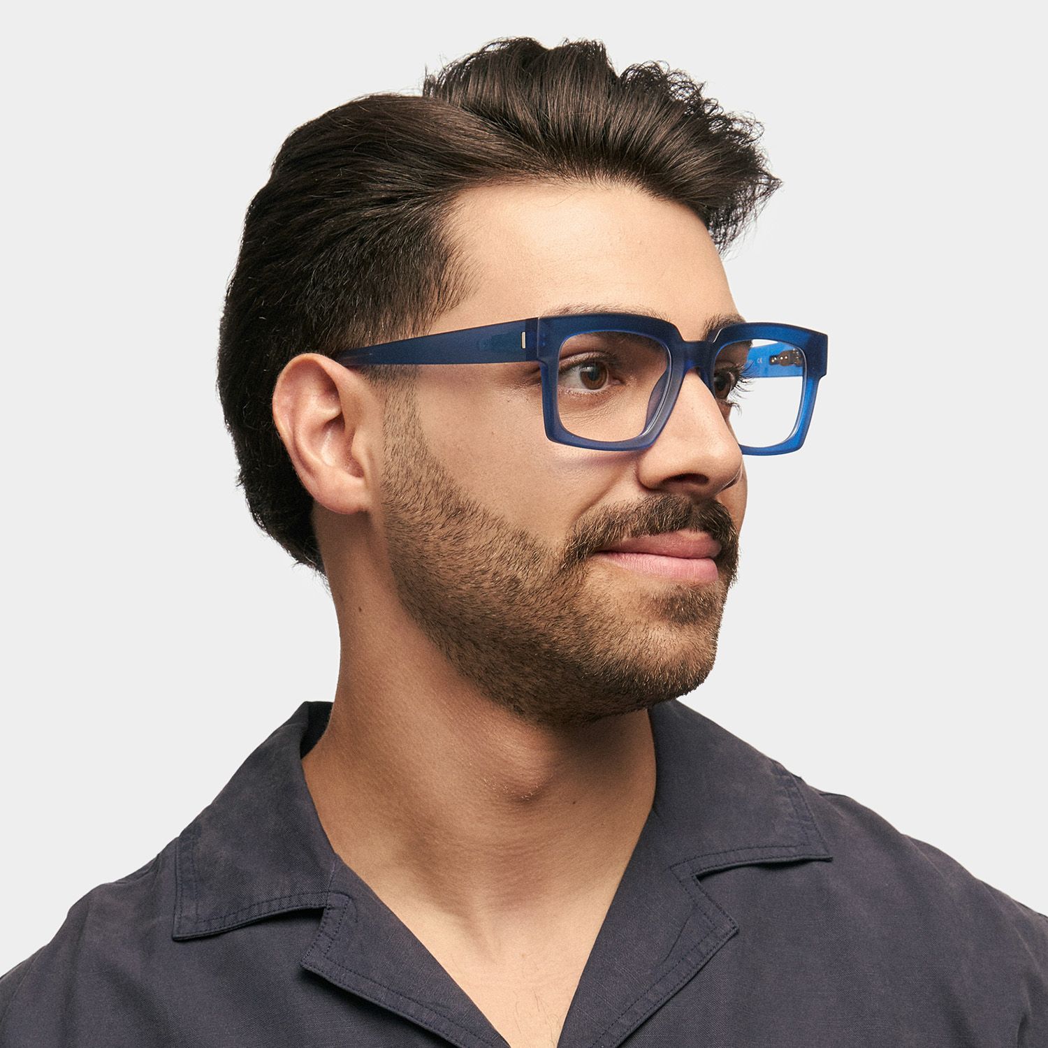 Amadeo TR90 Rectangle Blue Frame Glasses | ZEELOOL Canada1