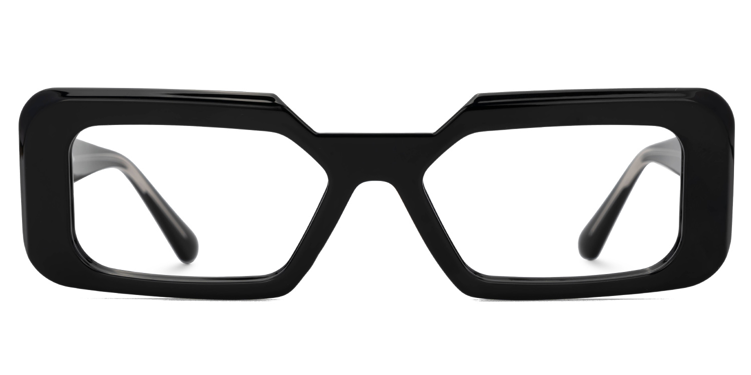 Tasew Black Eyeglasses with Rectangle Design0