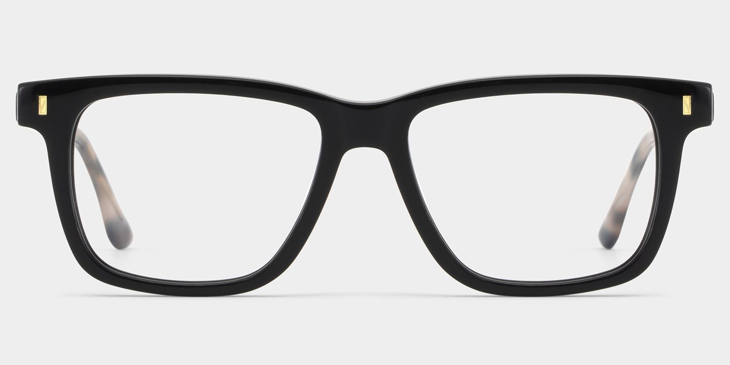 Rectangle Black Eyeglasses- Travis Acetate Frame Glasses0