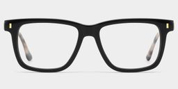Travis Rectangle Black Glasses0