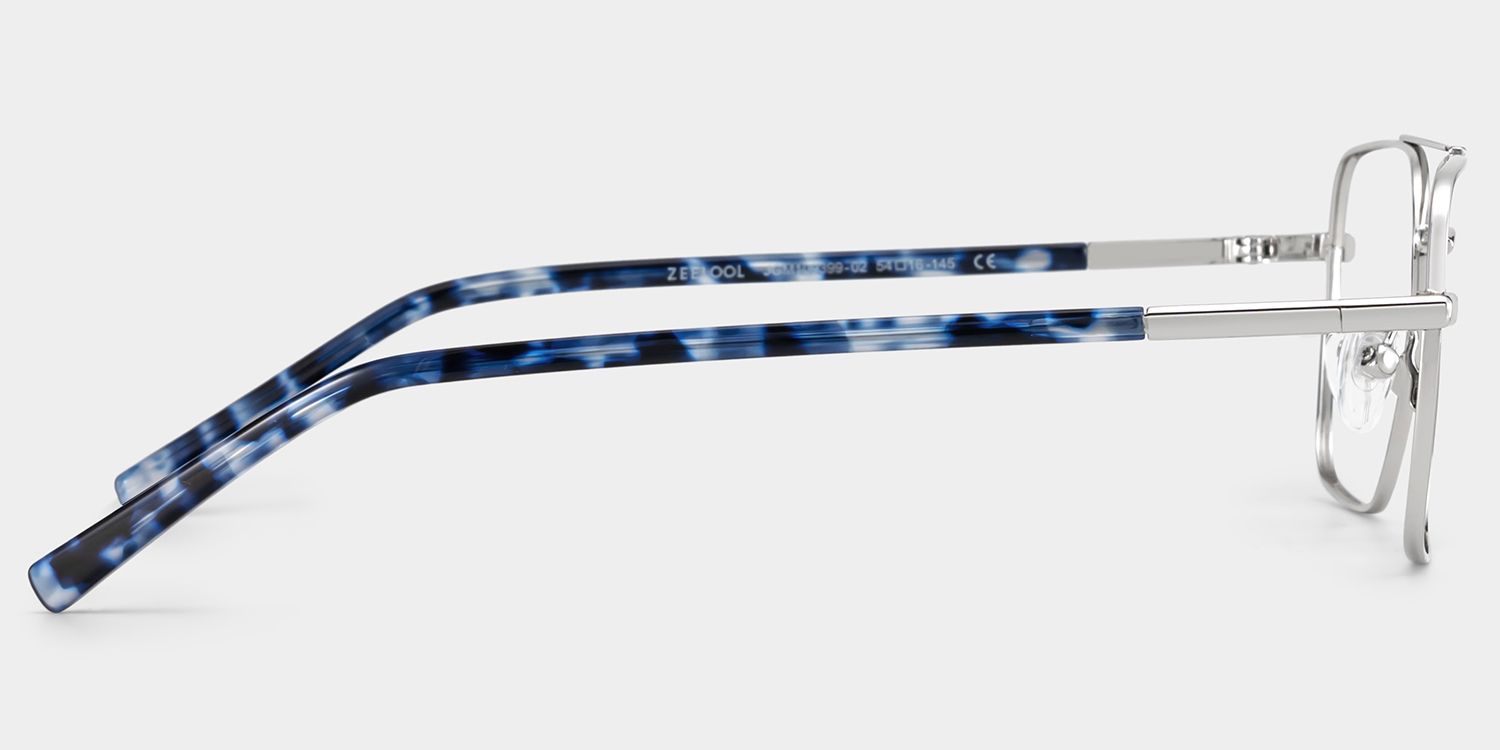 Iris Silver Frame Glasses with Aviator Frame Online | ZEELOOL Canada5