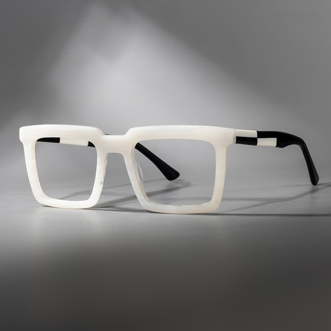 Leblanc Rectangle White Glasses0