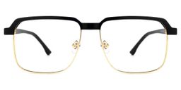 Cherron Browline Black-Gold Glasses0