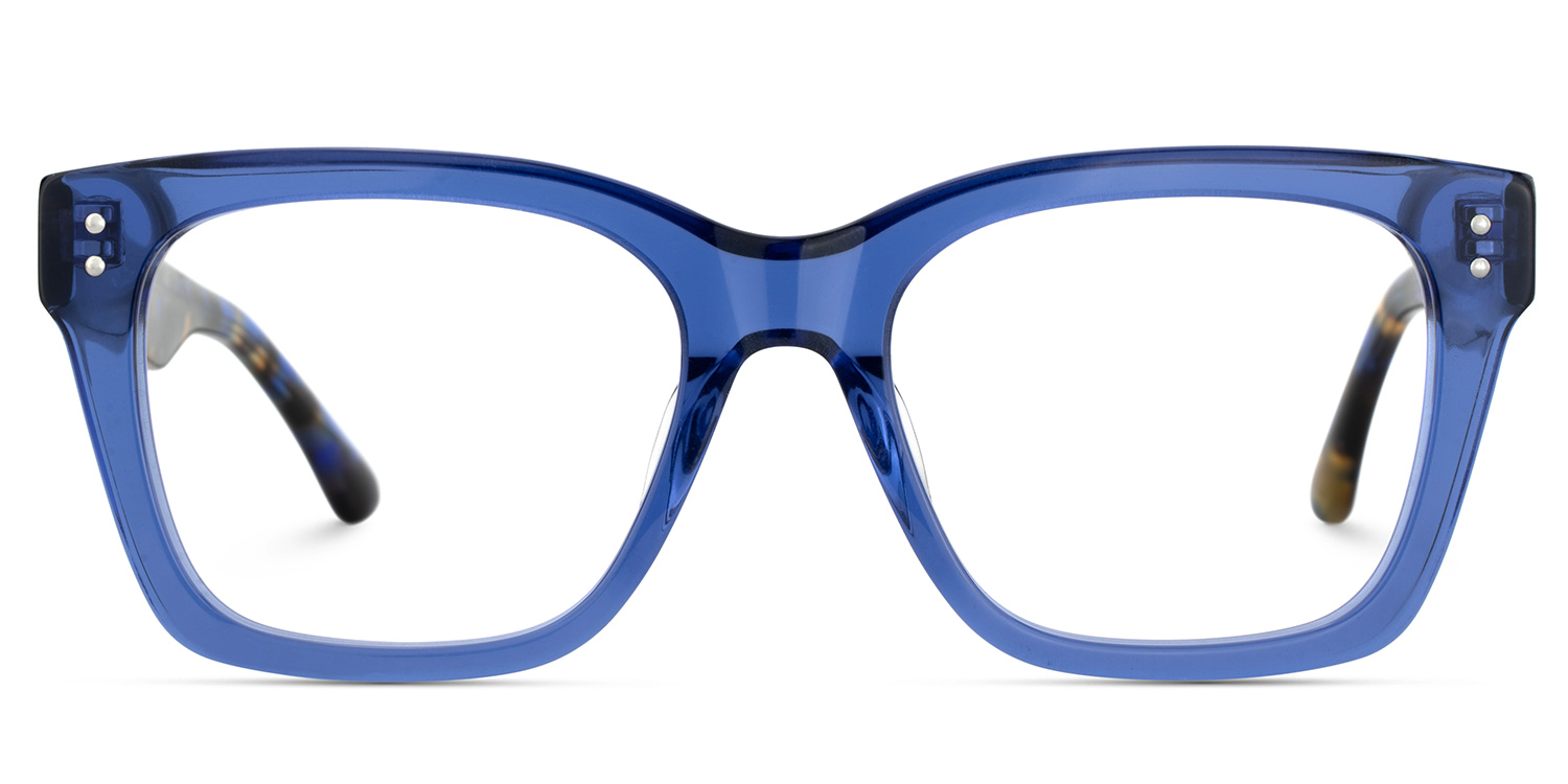 Gaydeh Rectangle Blue Glasses good-img