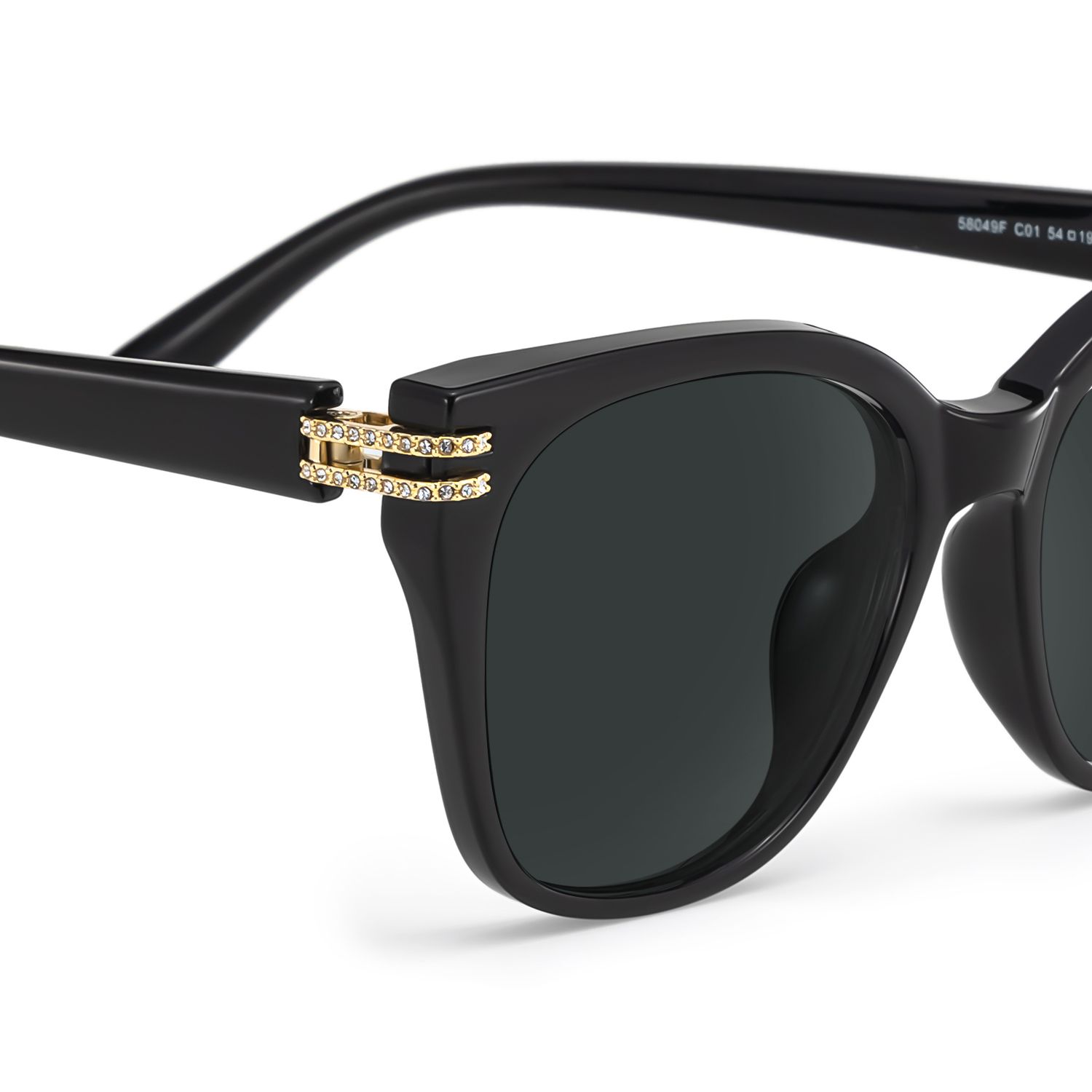 Catalina Black Square Polarized Sunglasses Online | ZEELOOL Canada4