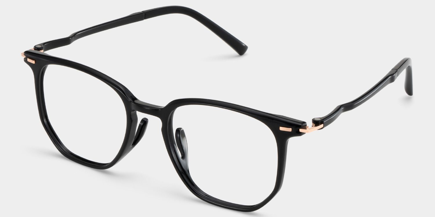 Geometric Black Eyeglasses- Isla TR90 Frame Glasses2