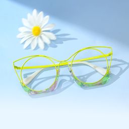 Barbara Cateye Lime-Green Glasses4