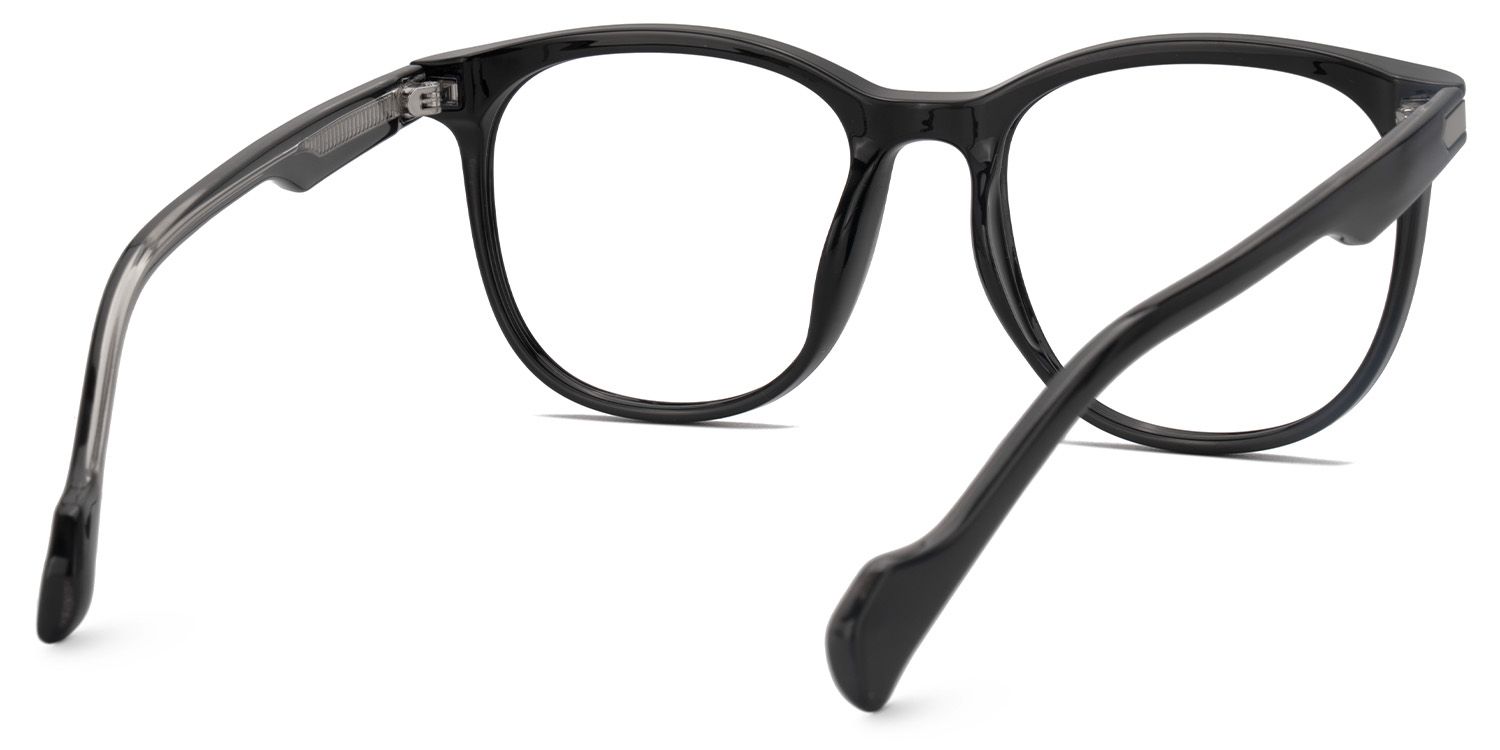 Thin Frame Black Glasses With Round Shape5