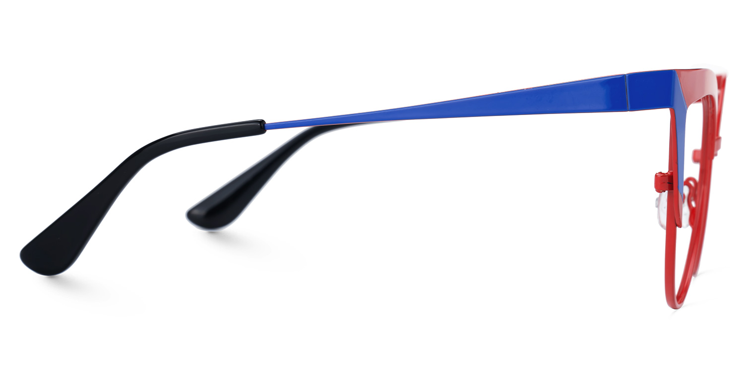 Wendi Cateye Red-Blue Glasses2