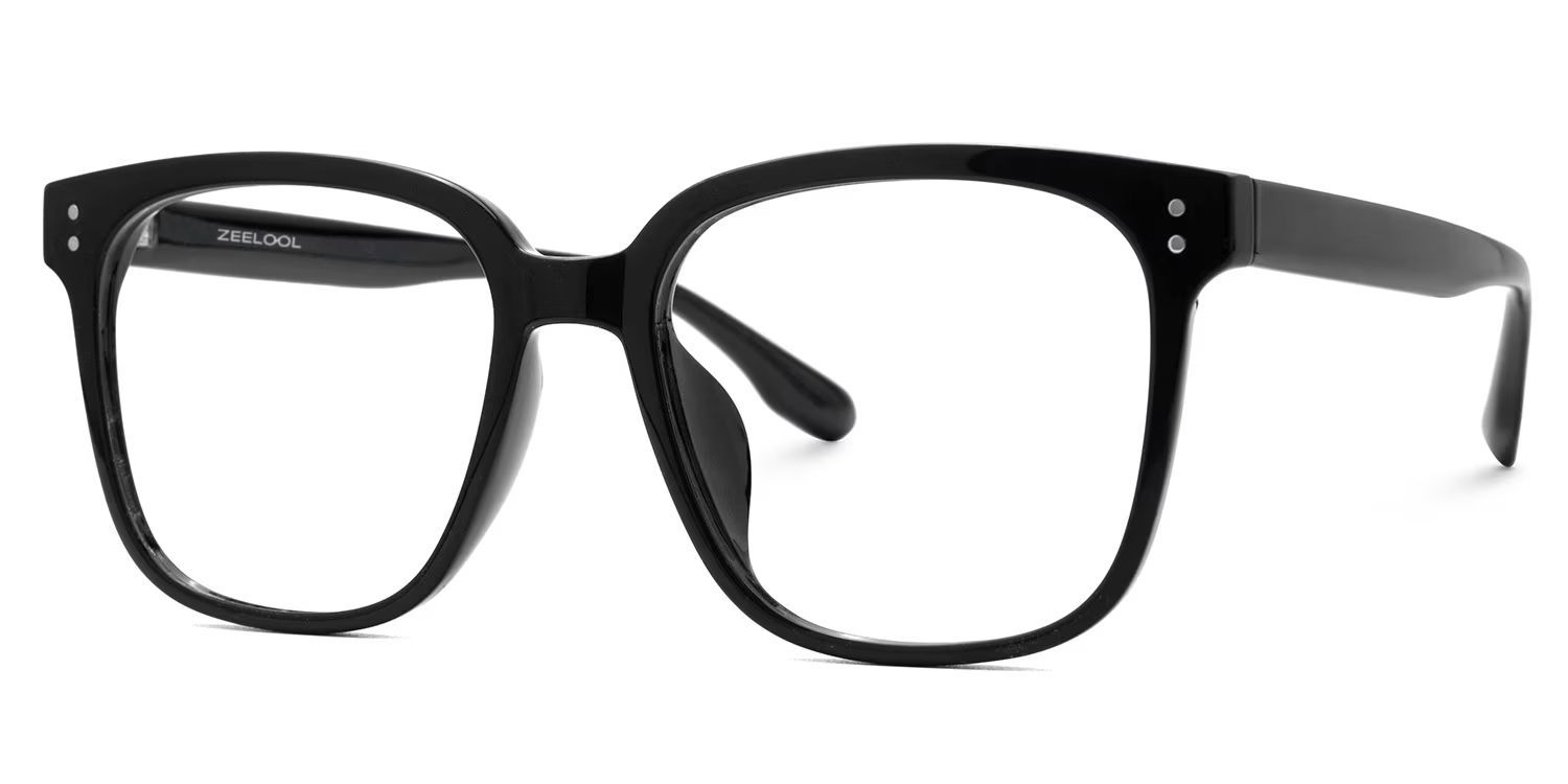 Oglesby Square Blue Light Blocking Glasses Black Frame | Zeelool1