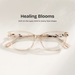 Cassia Beige Rectangle Glasses0