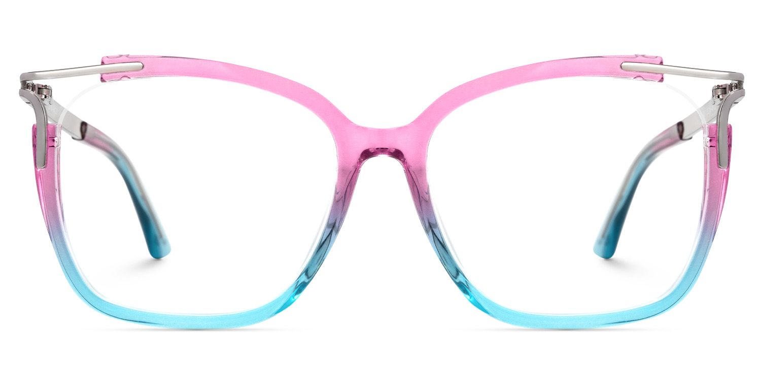 Spring hinges Sidibe Eyeglasses, Sidibe Blue and Pink Glasses -Zeelool0
