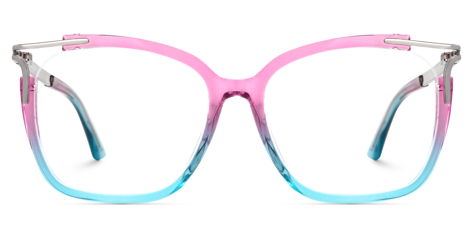 Spring hinges Sidibe Eyeglasses, Sidibe Blue and Pink Glasses -Zeelool0