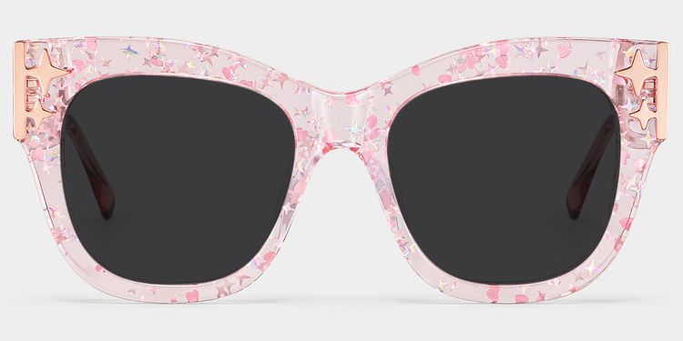 Minfia Square Pink Glasses