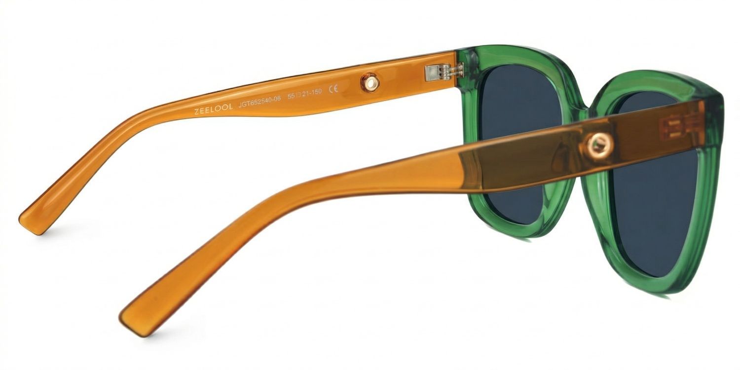 TR90 Ebony Eyeglasses, Ebony Square Glasses -Zeelool Glasses3