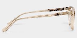 Cassia Beige Rectangle Glasses4