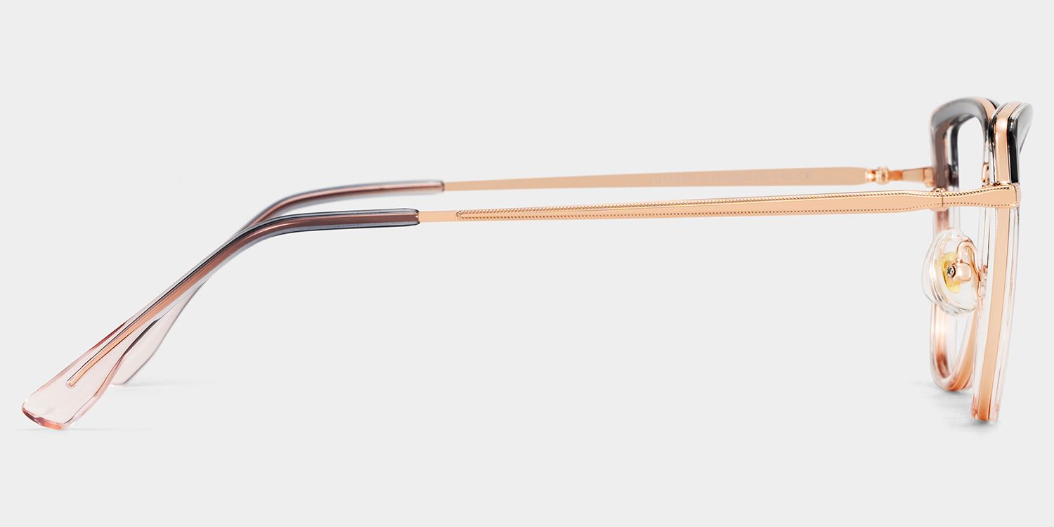 Cat eye Two-tone Eyeglasses- Sloane Mixed Frame Glasses3