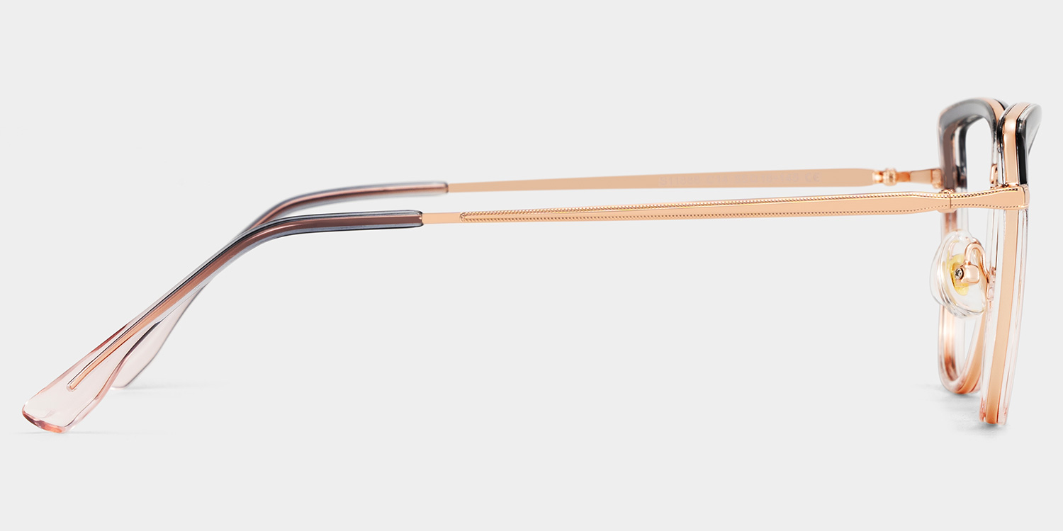 Cat eye Two-tone Eyeglasses- Sloane Mixed Frame Glasses3