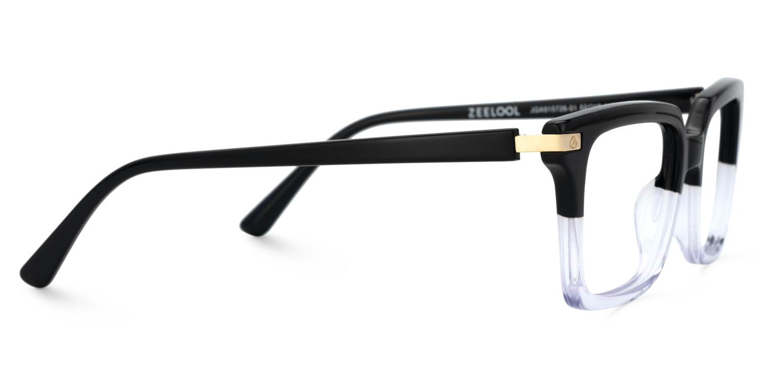 Men's Square Frames With Black And Crystal Color4