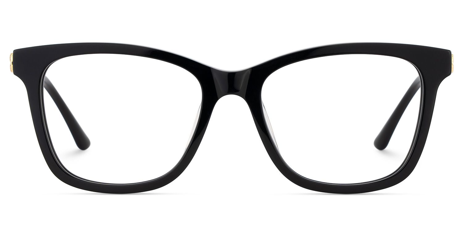 Large Rectangle Eyeglasses With Woven Metal Temples1