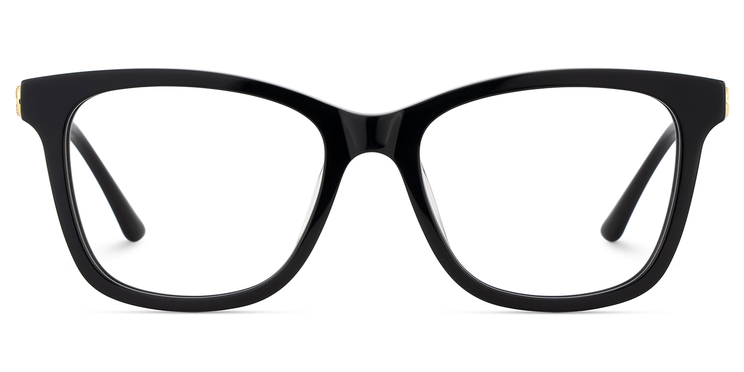 Vibert Rectangle Black Glasses1