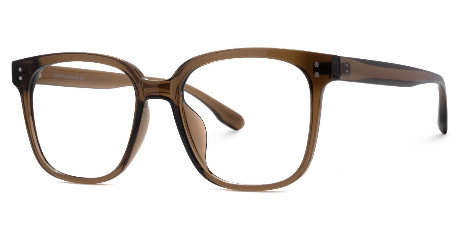 Oglesby Square Blue Light Blocking Glasses Brown Frame | ZEELOOL Canada1